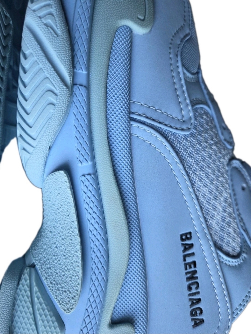 Balenciaga Light Blue Triple S LowTop Sneakers EU 46 / US Size 13 - Picture 10 of 15